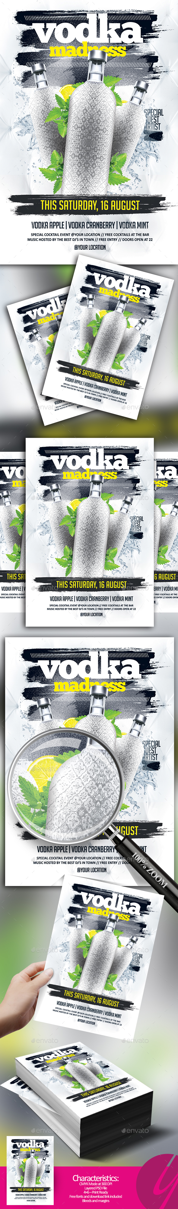 Vodka Madness Flyer - Clubs & Parties Events