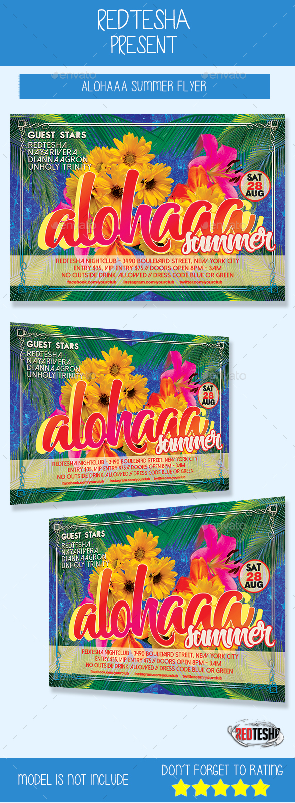 Alohaaa Summer - Events Flyers