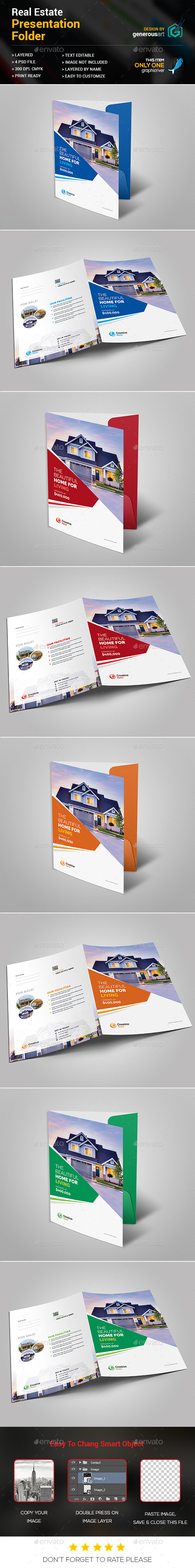 Real Estate Presentation Folder - Stationery Print Templates
