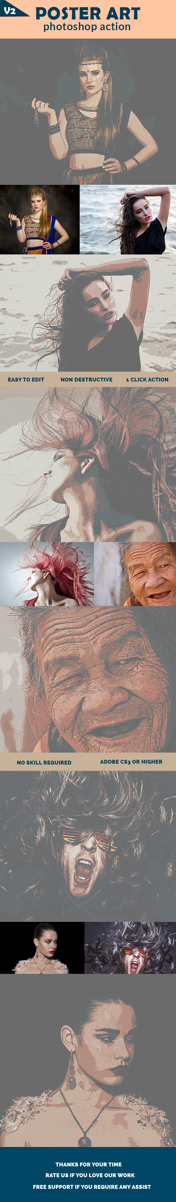 Poster Art - Photoshop Action 02 - Photo Effects Actions