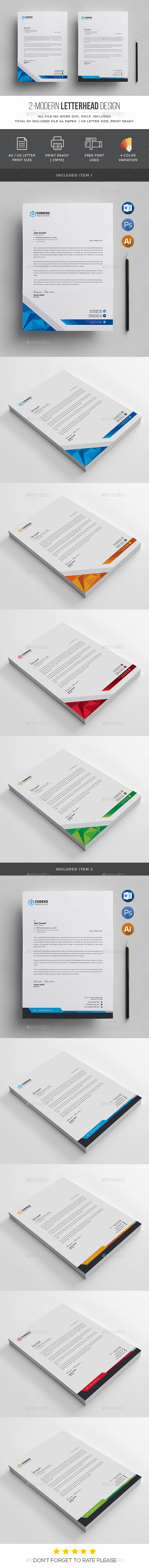 Modern Letterhead - Stationery Print Templates
