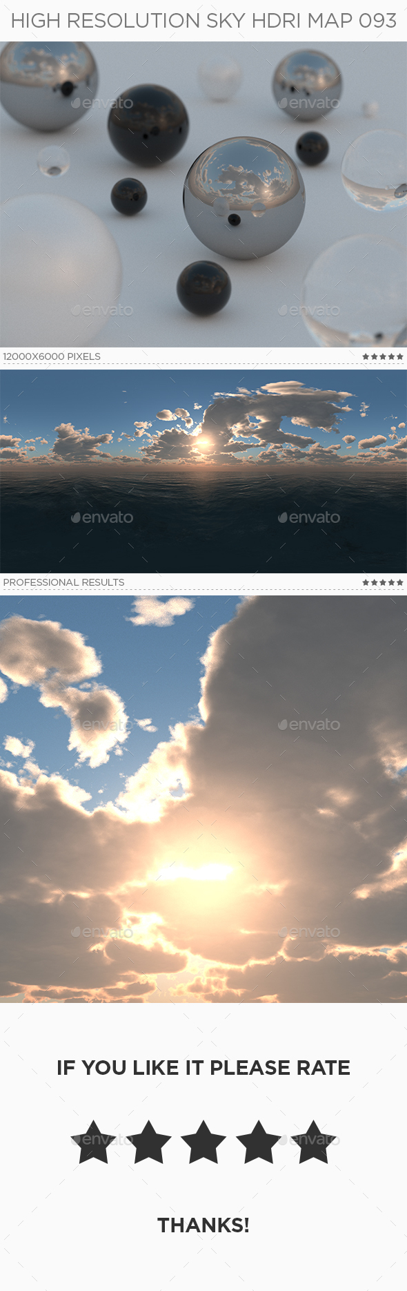 High Resolution Sky HDRi Map 093 - 3DOcean Item for Sale