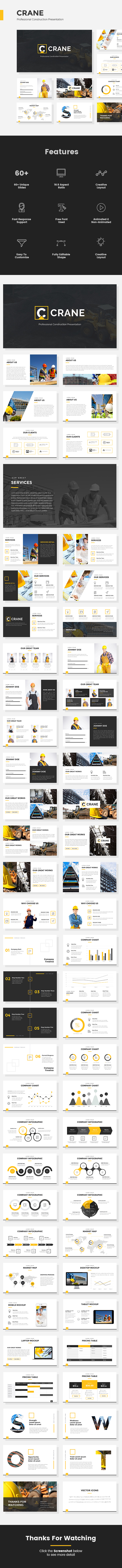 Crane - Professional Construction Powerpoint Presentation - Business PowerPoint Templates