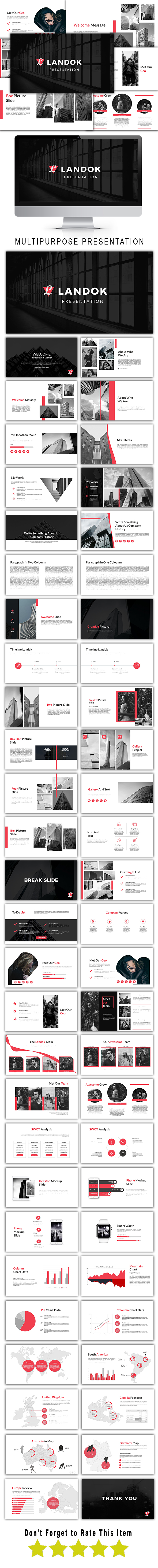 Landok Multipurpose Keynote Template - Keynote Templates Presentation Templates