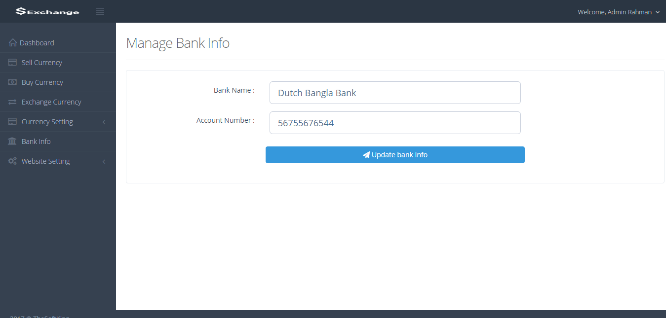 Currency exchange platform