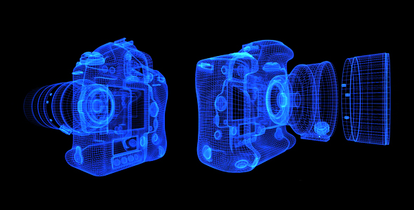 Digital Camera - 3D Formation In & Out alt
