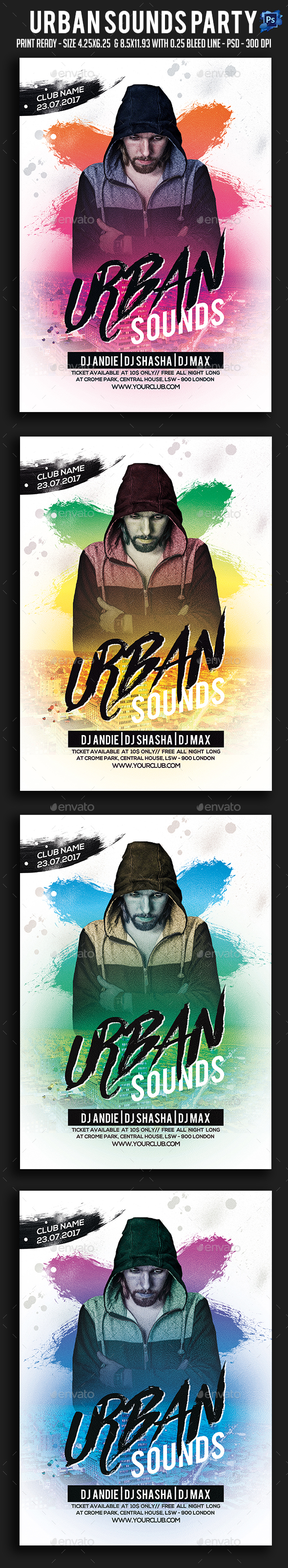 Urban Sounds Party Flyer