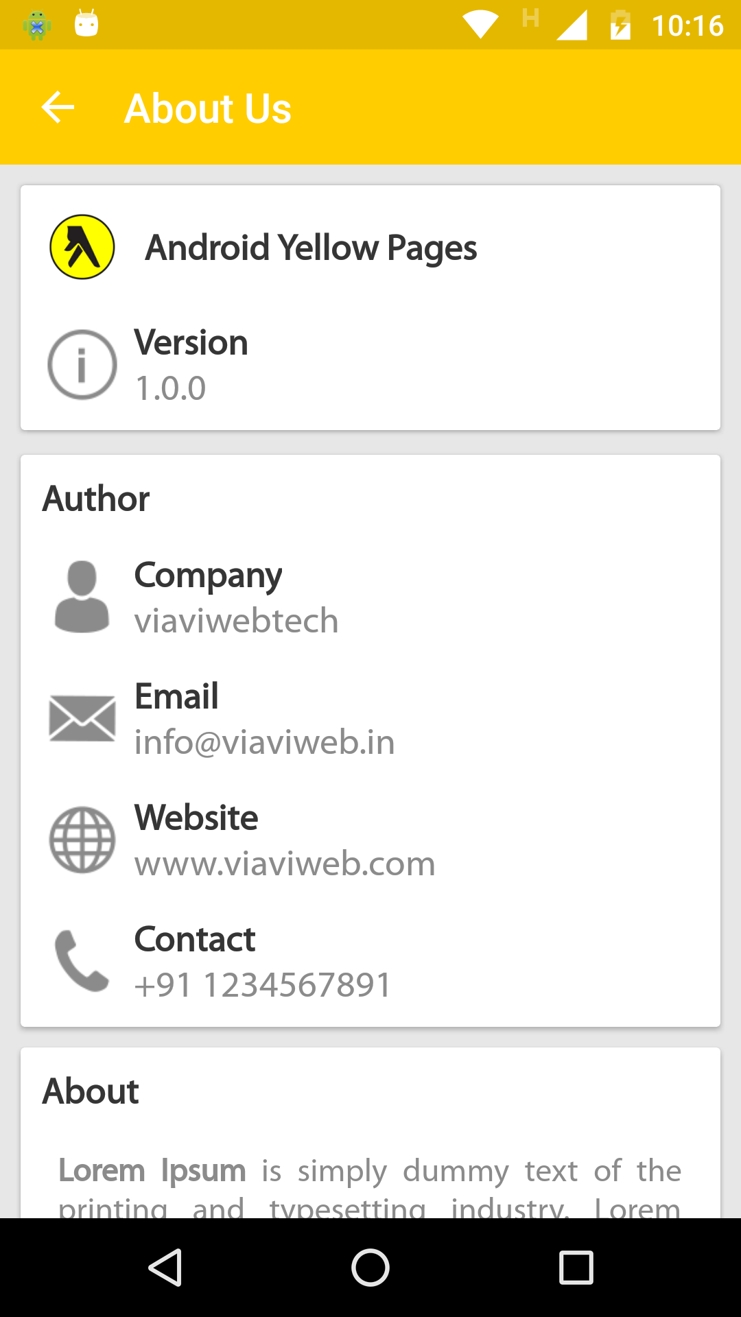 Android Yellow Pages With Material Design by viaviwebtech | CodeCanyon