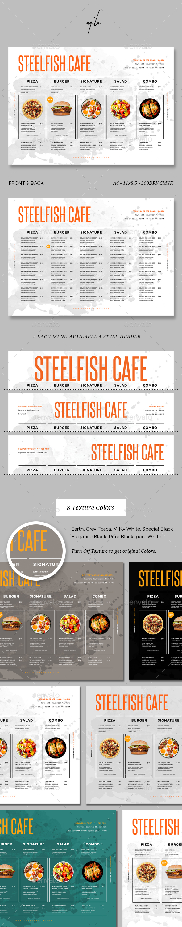 Food Menu - Food Menus Print Templates