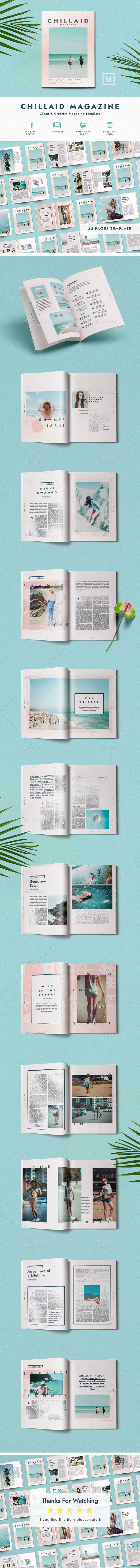 44 Pages - Chillaid Magazine Template - Magazines Print Templates