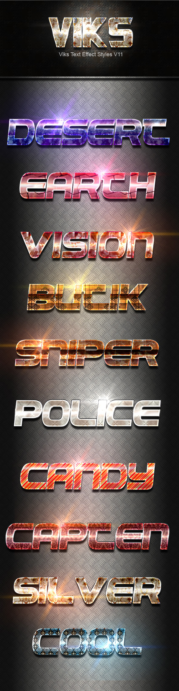 Viks Text Effect Styles V11 - Text Effects Styles