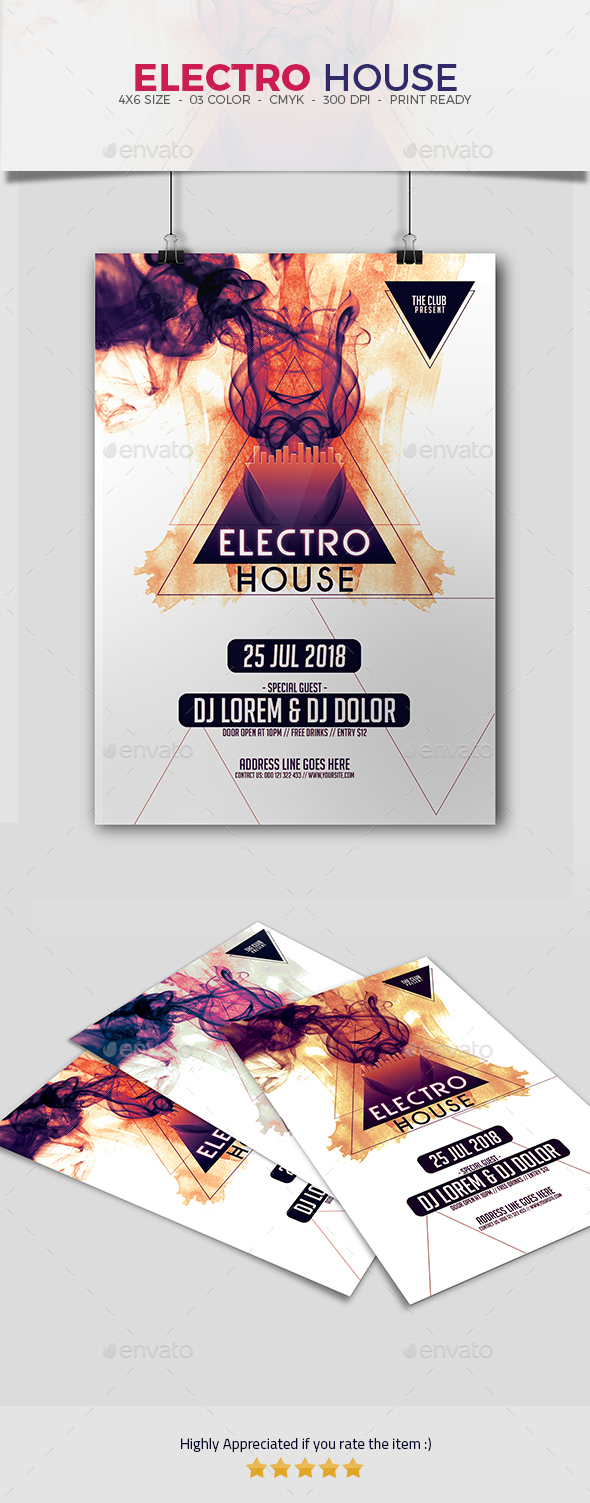 Electro House Flyer - Clubs & Parties Events
