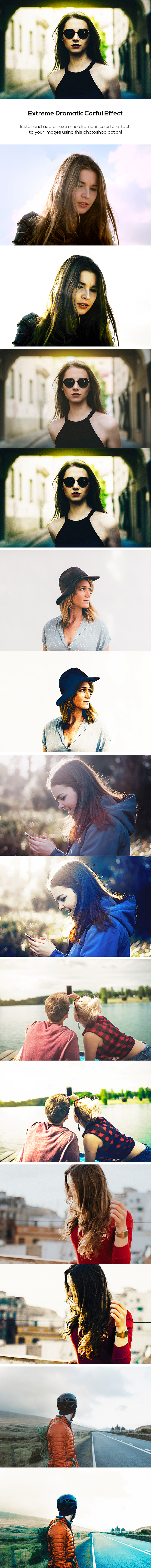 Extreme Dramatic Colorful Effect - Photo Effects Actions