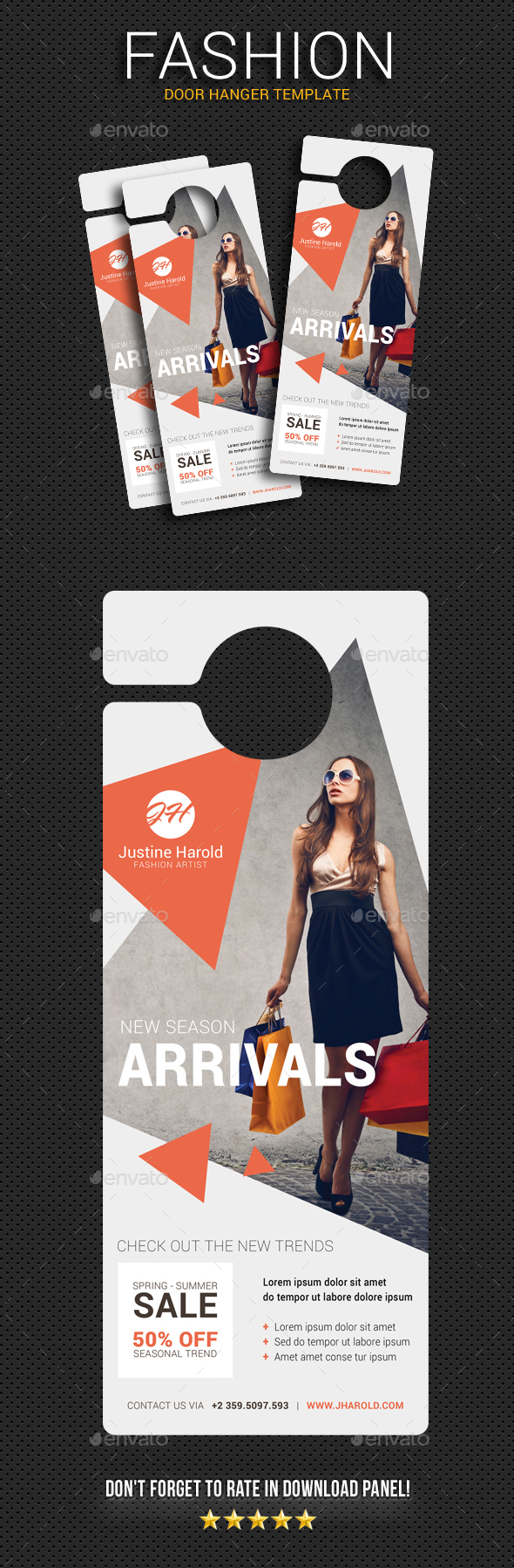 Fashion Door Hanger 3 - Miscellaneous Print Templates