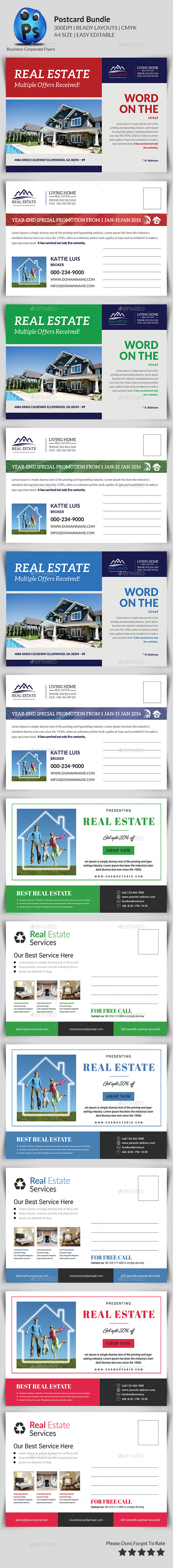 Real Estate Postcards Bundle - Cards & Invites Print Templates