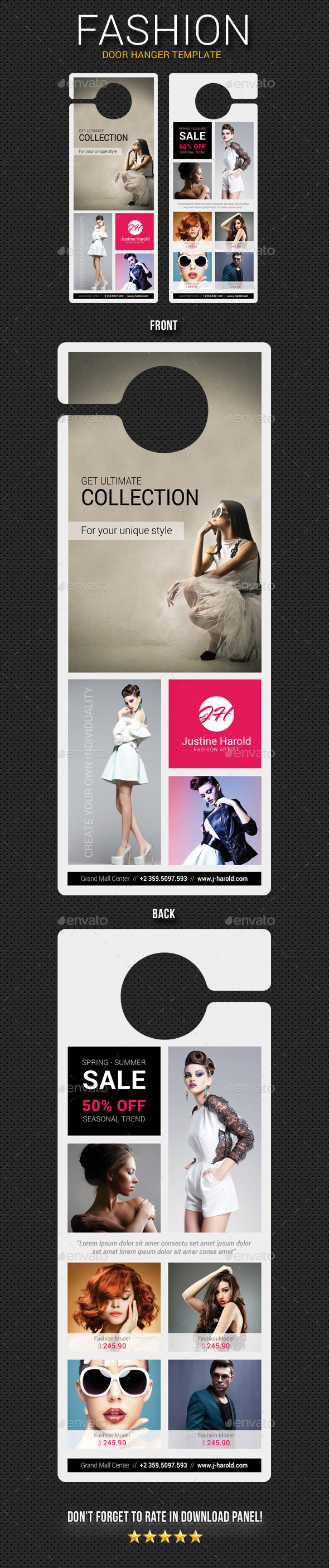 Fashion Door Hanger 5 - Miscellaneous Print Templates