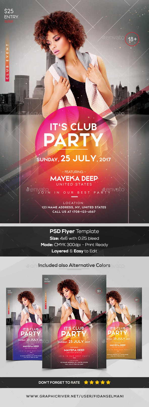 Club Party - PSD Flyer Template - Flyers Print Templates