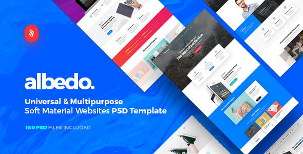Albedo - Universal and Multipurpose Soft Material PSD Template - Creative PSD Templates