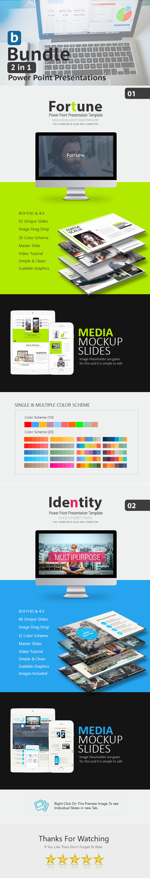 B Bundle 2 in 1 Power Point Presentation - Business PowerPoint Templates