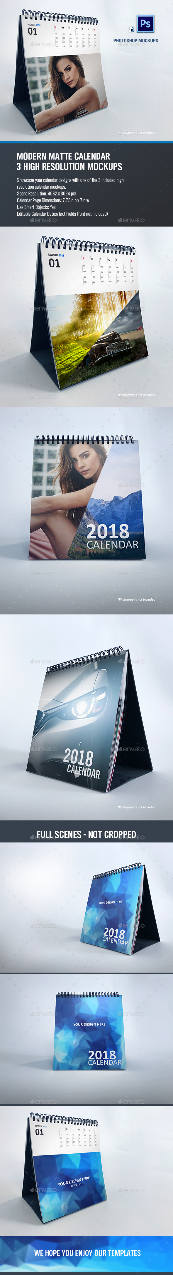 Modern Calendar Mockups