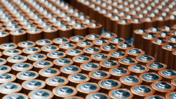 Used Alkaline Batteries. Conceptual Background of Environmental Pollution or Energy Consumption. alt