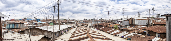 180 degree panorama of Kibera, Kenya