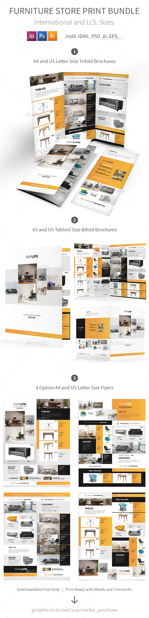Furniture Store Print Bundle 3 - Informational Brochures