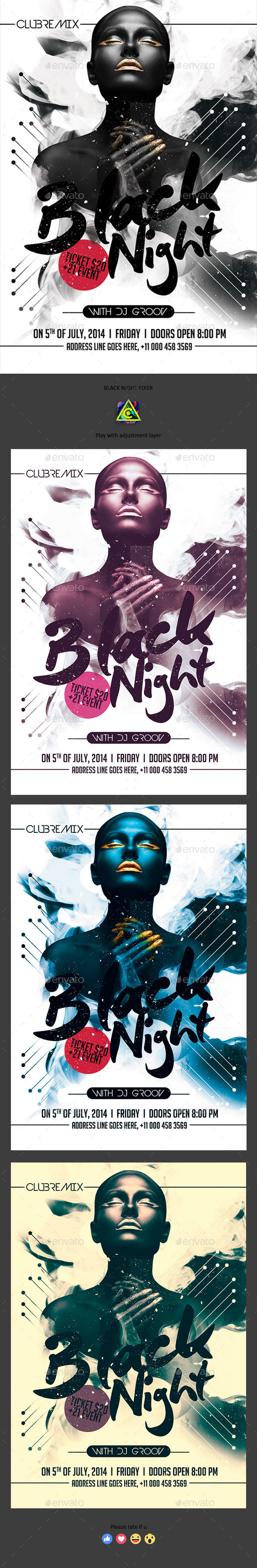 Black Night Flyer - Clubs & Parties Events