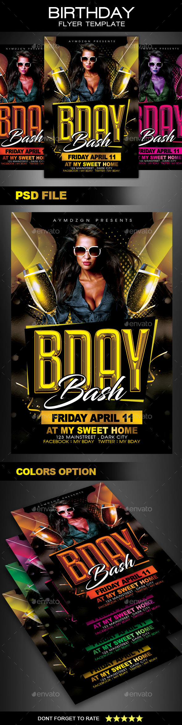 Birthday Bash Flyer - Clubs & Parties Events