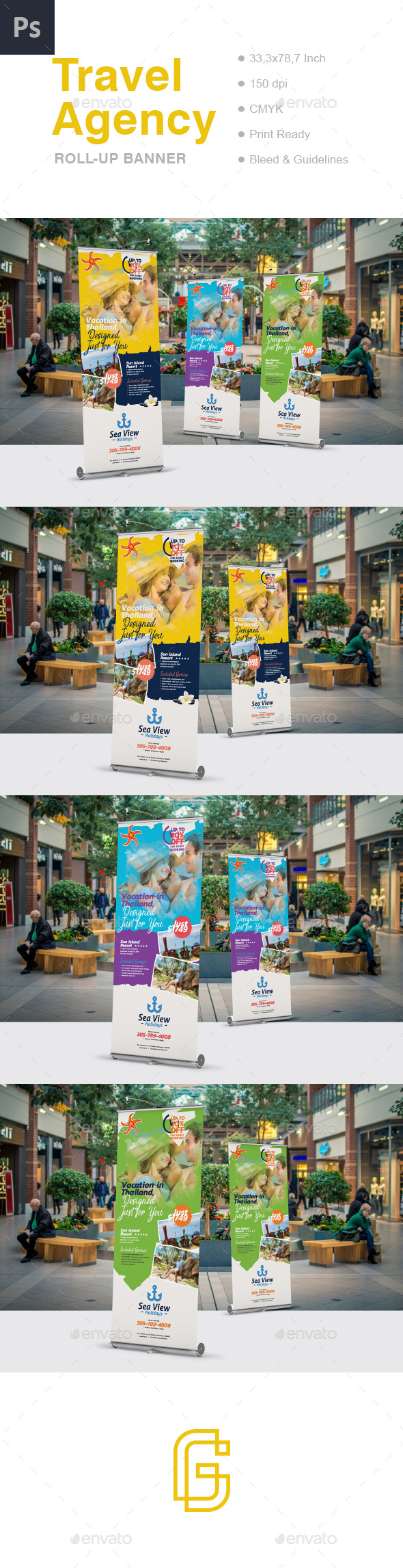 Travel Roll-Up Banner - Signage Print Templates