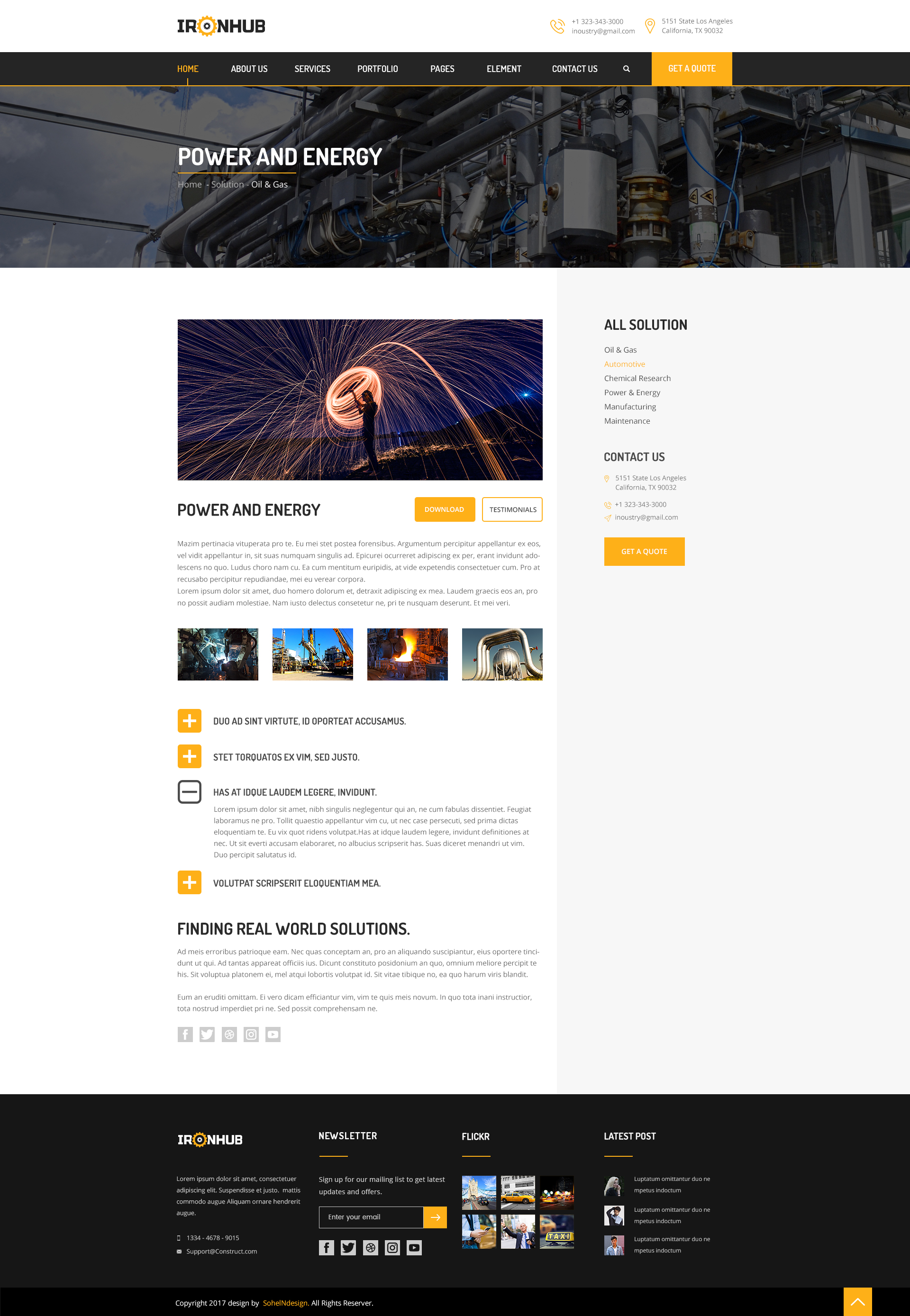 IronHub - Industrial / Factory / Engineering PSD Template by SohelNdesign