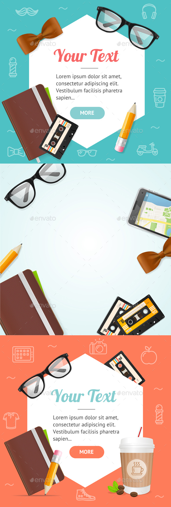 Hipster or Business Background Card - Miscellaneous Conceptual