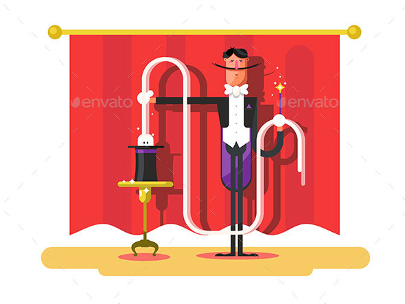 Conjurer in a Circus - People Characters