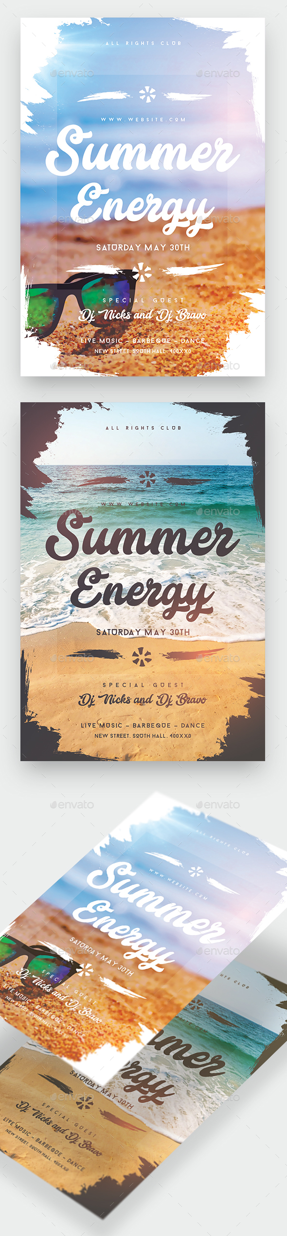 Summer Energy Party Flyer - Clubs & Parties Events