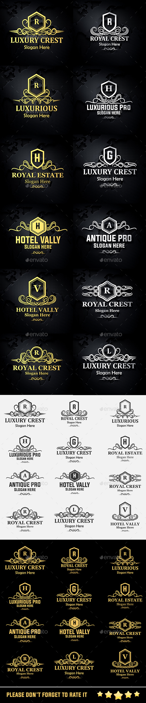 GraphicRiver Heraldic Royal Luxurious Crest Logos 20288816