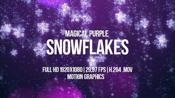 Magical Purple Snowflakes