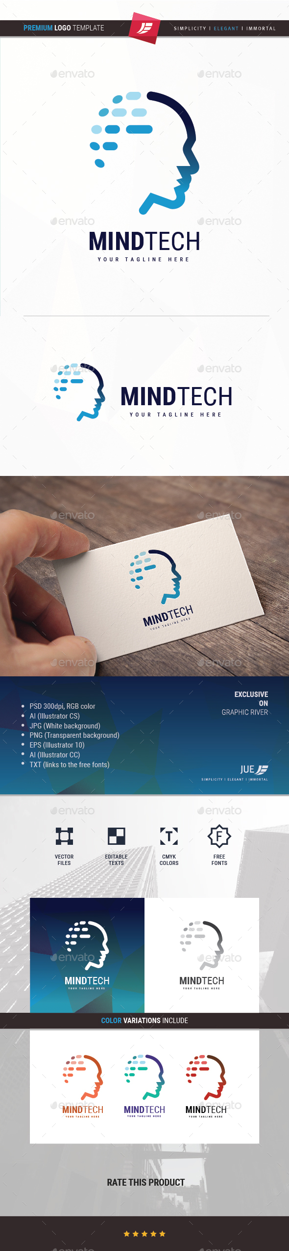 Mind Tech Logo - Humans Logo Templates