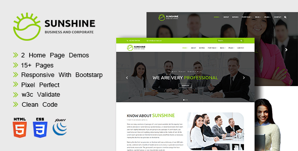 Sunshine - Corporate Business HTML5 Template