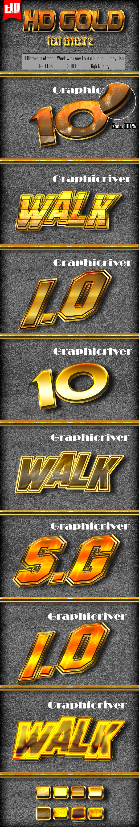 HD Gold Text Effect 2 - Text Effects Styles