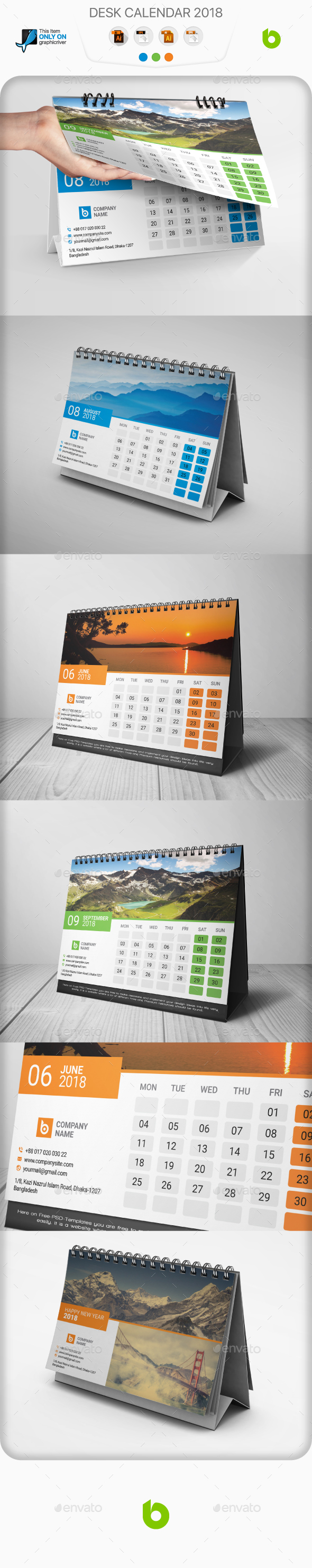 Desk Calendar 2018 - Calendars Stationery