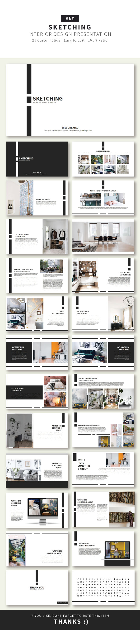 Sketching Presentation Keynote Template - Business Keynote Templates