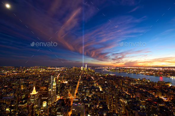 New York City Manhattan skyline - Stock Photo - Images