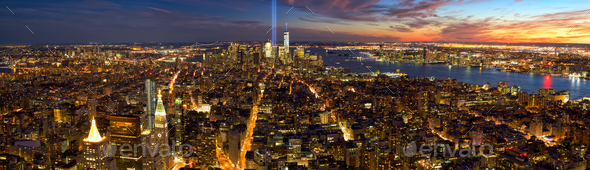 New York City Manhattan panorama - Stock Photo - Images