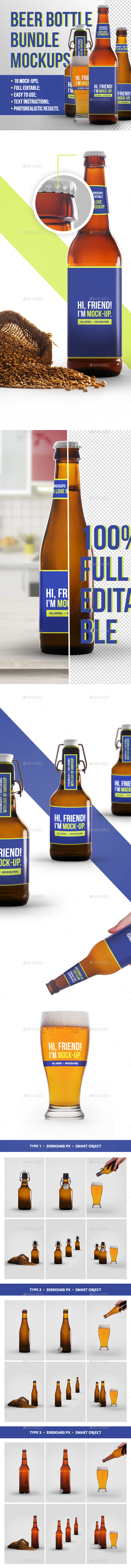 Beer Bottle Mockup Bundle