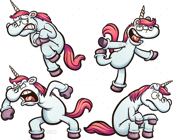 Cartoon Unicorn - Miscellaneous Characters
