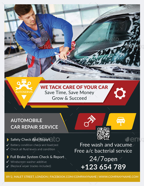 Auto Repair Flyer by GraphicShaper | GraphicRiver