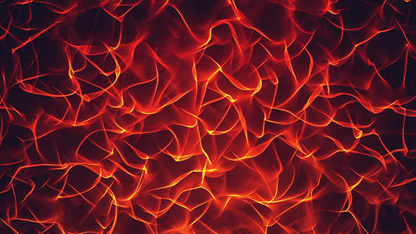 Abstract Glowing Fire Waves Background