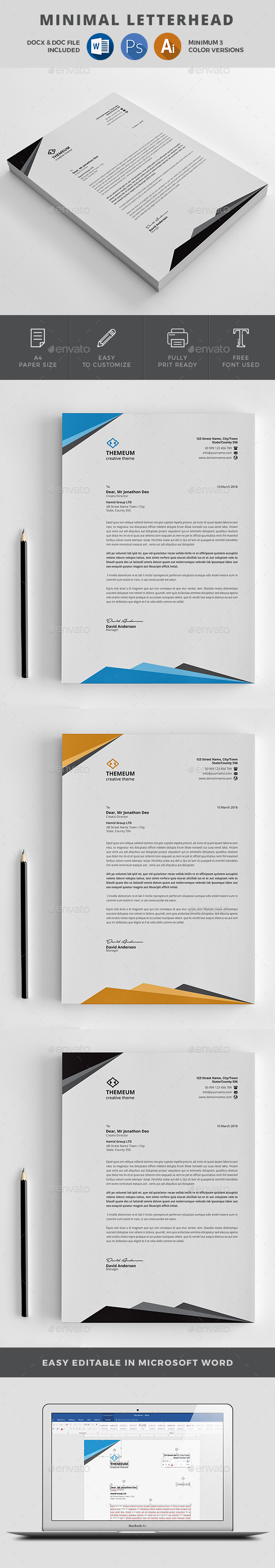 Letterhead - Stationery Print Templates