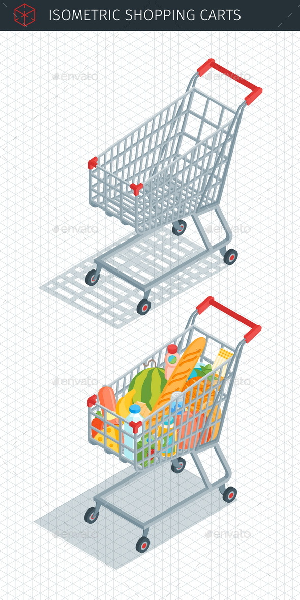 Isometric Shopping Carts - Commercial / Shopping Conceptual