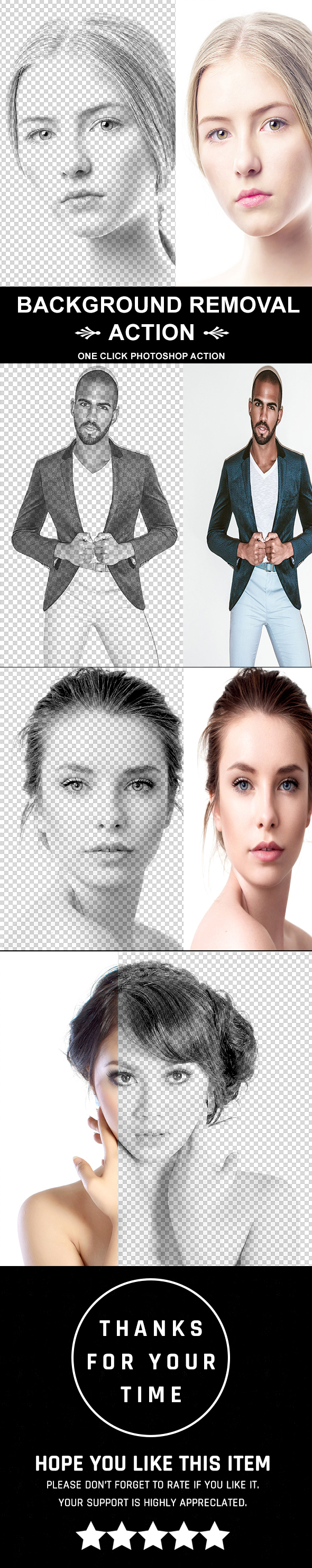 Background Removal Action - Photo Effects Actions